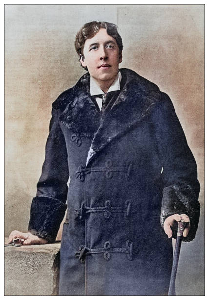 Antique photo: Oscar Wilde stock photo