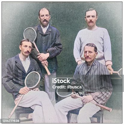 istock Antique photograph of British Navy and Army: Tennis players 1314771928