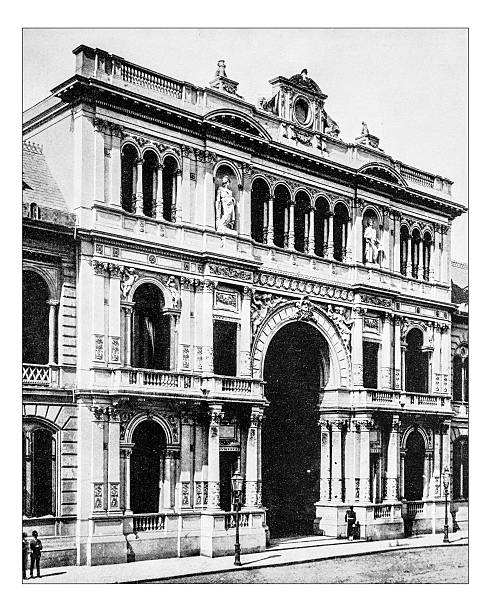 ilustrações de stock, clip art, desenhos animados e ícones de antiguidade fotografias de casa rosada (buenos aires, argentina) -19th século - argentina palacio do govern