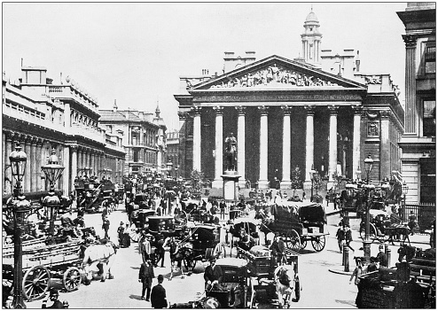 Antique photograph of London: The royal exchange