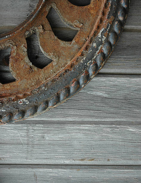 Antique rust and barnboard stock photo