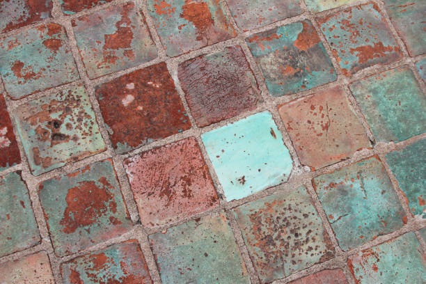 Antique Tile Floor stock photo