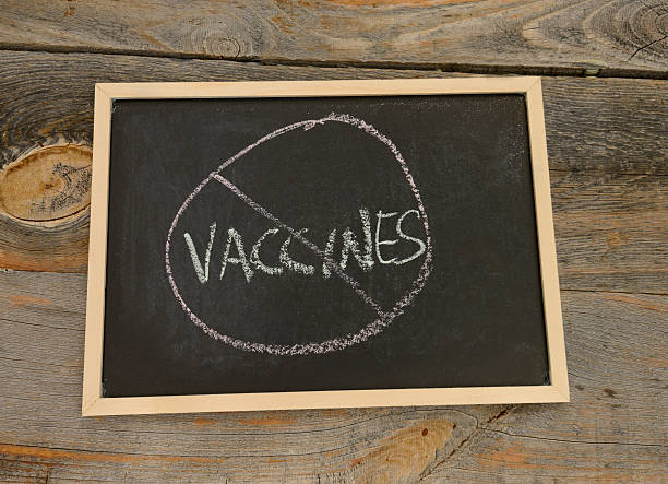 Anti-vax concept or against vaccinations stock photo