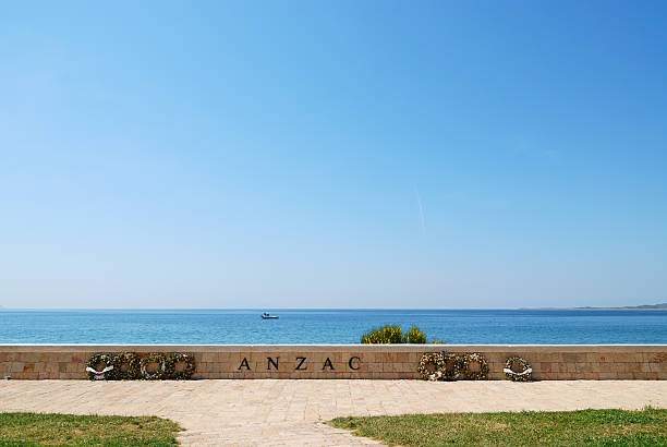 Anzac Cove Memorial in Canakkale Turkey stock photo