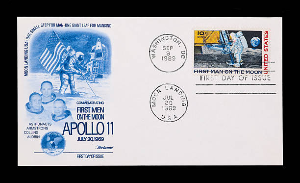 Apollo 11 moon landing stock photo