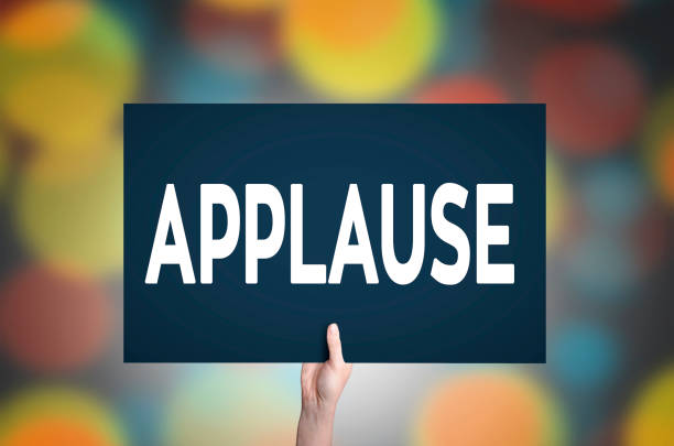 Applause card stock photo