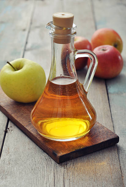 Apple cider vinegar stock photo