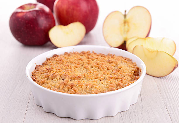 apple crumble  crumble stock pictures, royalty-free photos & images