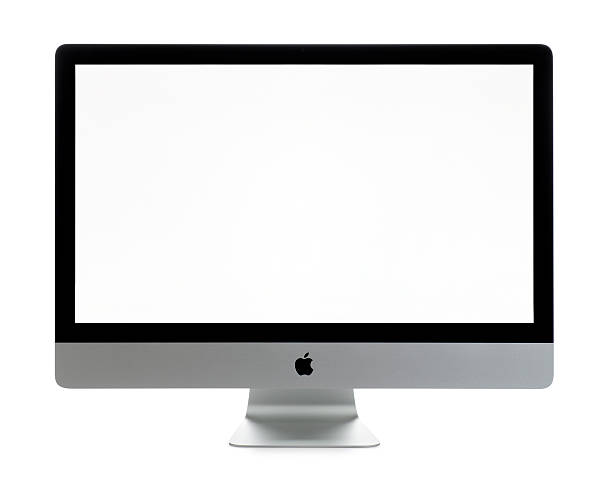 Apple iMac Computer on White stock photo