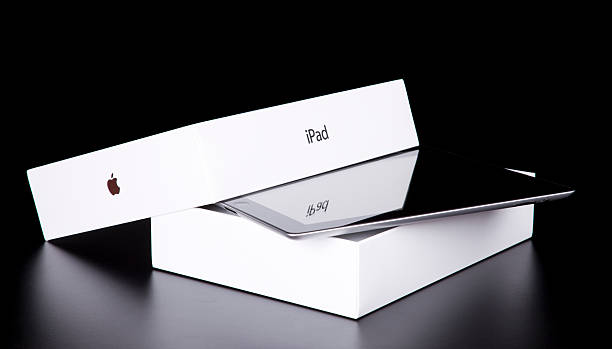 Apple iPad 2 with original box stock photo