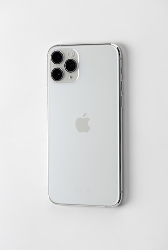Apple Iphone 11 Pro Silver Color On A White Background Stock Photo Download Image Now Istock