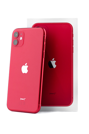 Apple Iphone 11 Product Red On A White Background Stock Photo Download Image Now Istock