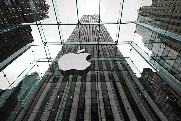 Apple Store in Fifth Avenue, New York stock photo