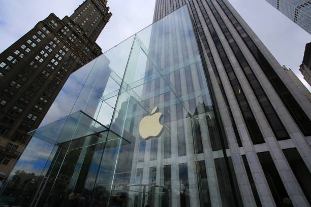 apple store in new york stock photo
