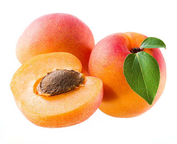 Apricots isolated on white. Apricots isolated on white. apricot stock pictures, royalty-free photos & images