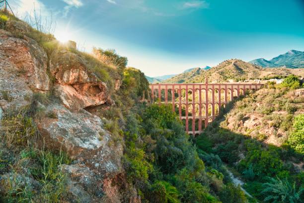Aqueduct on Costa del Sol. Nerja. Spain Aqueduct on Costa del Sol. Nerja. Spain. nerja stock pictures, royalty-free photos & images