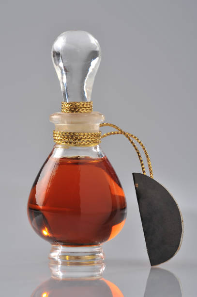 Arabic perfume in small bottle stock photo