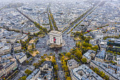 istock Arc de Triomphe from the sky, Paris 1324189687