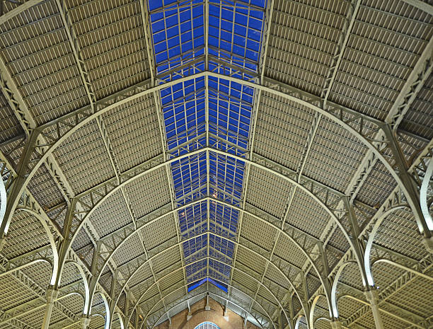 Arch of Mercado de colon, Valencia, Spain stock photo