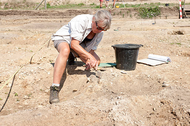 archäologischen ausgrabungen - archäologe stock-fotos und bilder