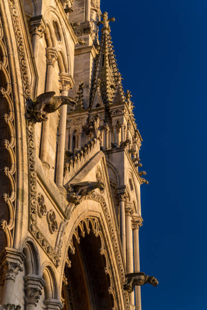 Architectural details of a gothic cathedral