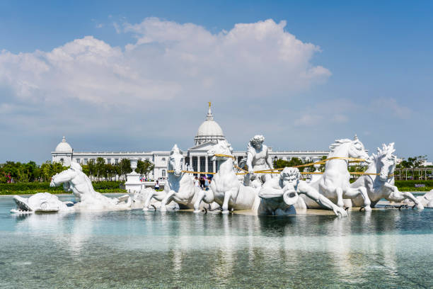 Architectural view of Chimei Museum in Tainan, Taiwan. stock photo