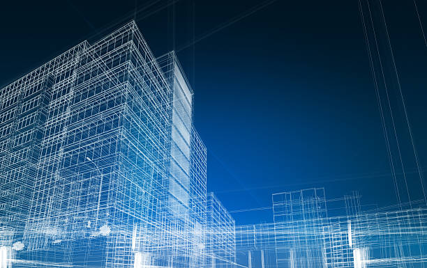 architecture abstract blueprint stock photo