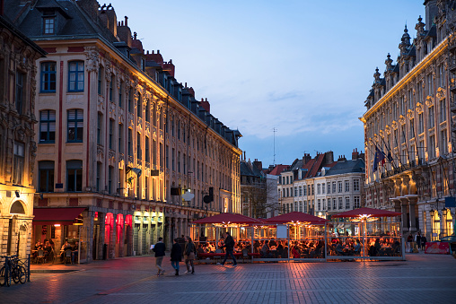 Architecture Of The City Centre Of Lille In France Stock Photo ...