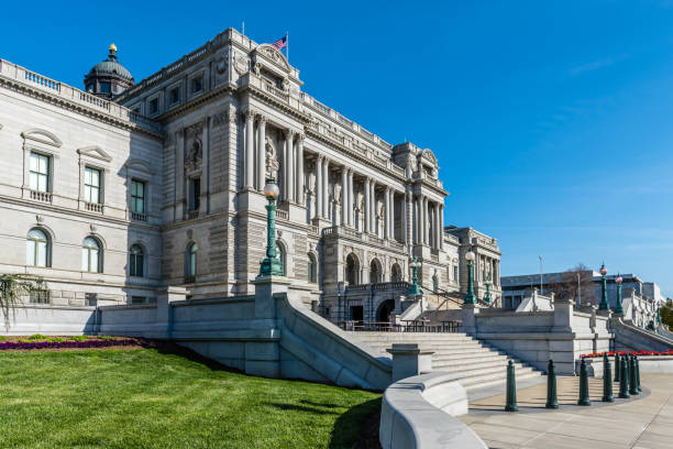 Architecture of the Library of Congress stock photo