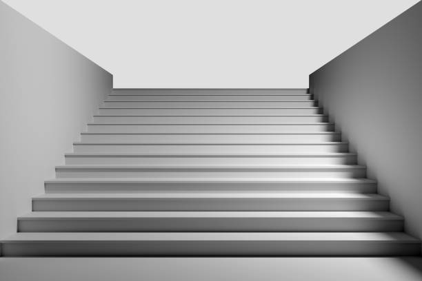 Architecture, Staircase, Success - 3D Illustration stock photo
