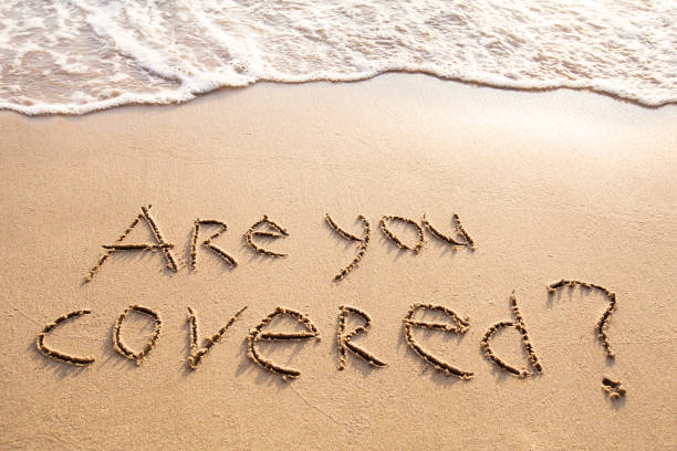 are you covered, travel insurance concept stock photo