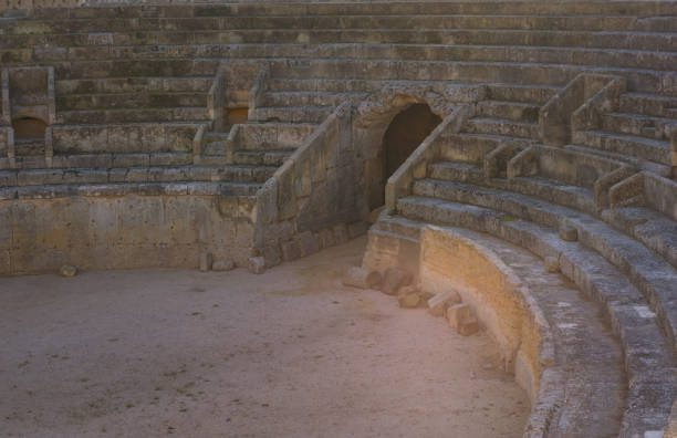 arena dell'anfiteatro romano - roma lecce foto e immagini stock