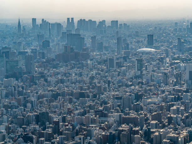 東京の arial の街並み。東京は日本の首都です。 - 東京 ストックフォトと画像