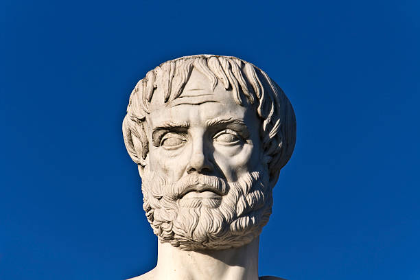 Aristotle statue stock photo