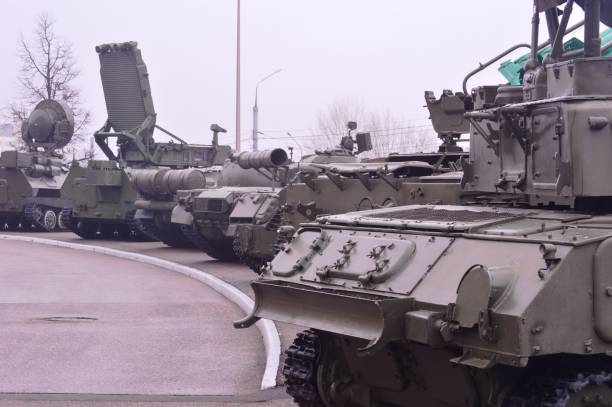 armament exhibition - ukraine imagens e fotografias de stock