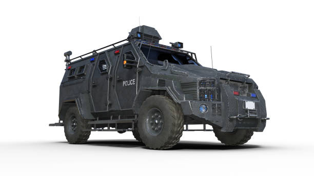 Armored SUV truck, bulletproof police vehicle, law enforcement car isolated on white background, bottom view, 3D render Armored SUV truck, bulletproof police vehicle, law enforcement car isolated on white background, bottom view, 3D rendering special forces stock pictures, royalty-free photos & images