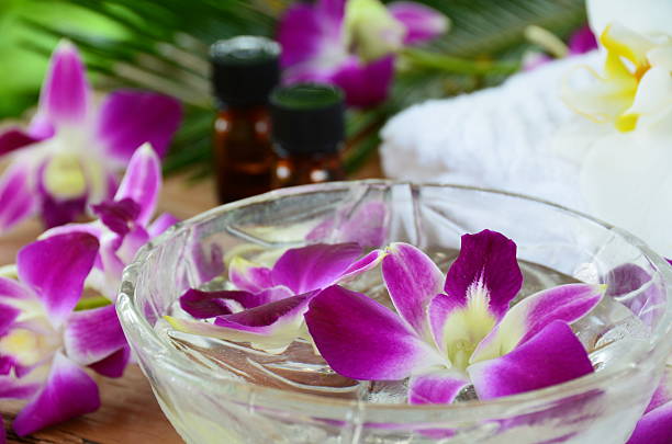 aromatherapy treatment at spa stock photo
