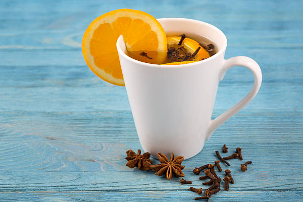 Aromatic tea with cloves stock photo
