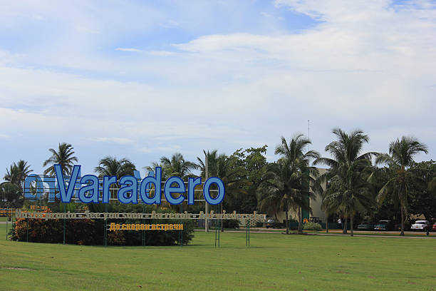 Arriving at Varadero airport. stock photo