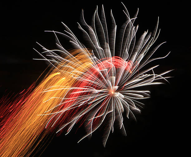Art fireworks stock photo