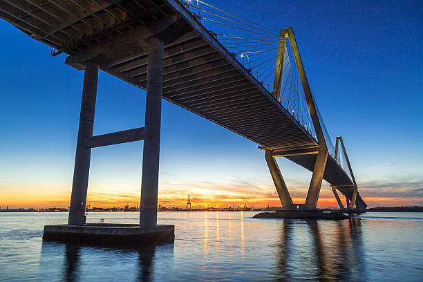 Arthur Ravenel Jr. Bridge in Charleston South Carolina SC stock photo
