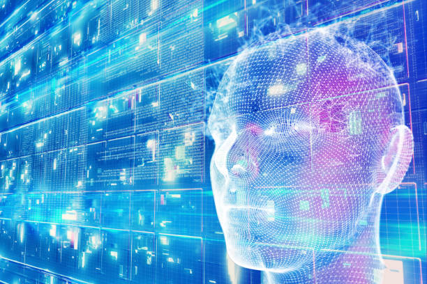 Artificial intelligence and technology stock photo