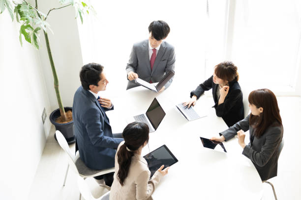 アジア businessgroup 会議 (オフィス) - 会議 ストックフォトと画像