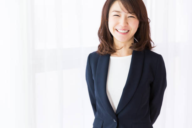 アジアビジネスウーマン - インタビュー　日本人 ストックフォトと画像