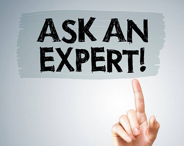 Ask an expert /Felt tip pen concept (Click for more) stock photo