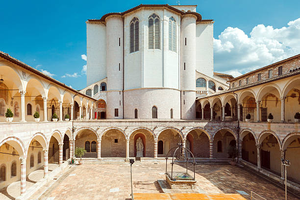 assisi, basilica di san francesco - perugia foto e immagini stock