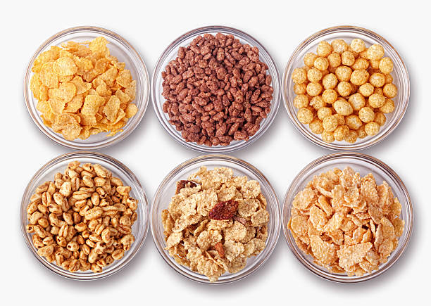 Assortment of cereals stock photo