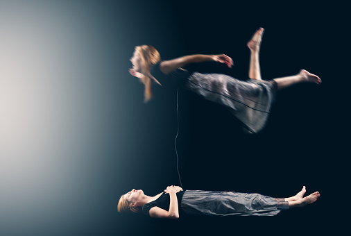 Astral Projection Silver Cord Stock Photo - Download Image Now - iStock