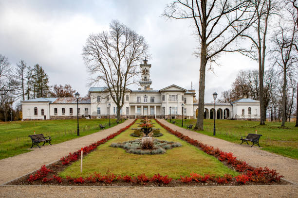 Astravas manor in Birzai, Lithuania stock photo
