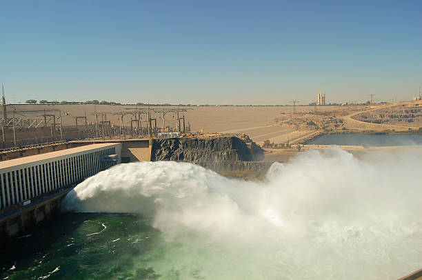 Aswan High Dam - Aswan - Egypt stock photo